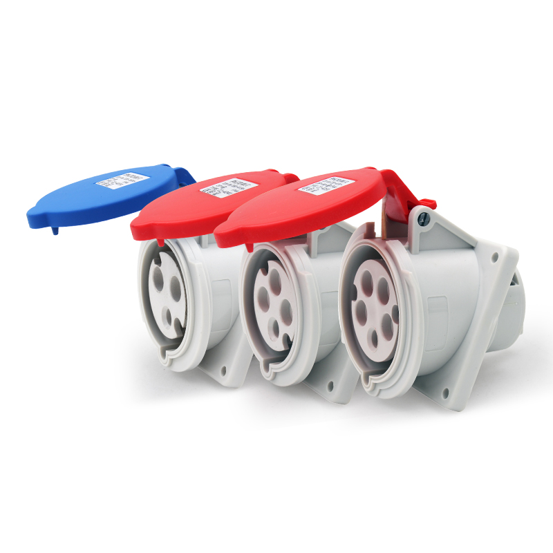 PHLTD Waterproof Power Supply Industrial Concealed Inclined Seat, Available in 3-Core, 4-Core, 5-Core, 16A-32A Socket