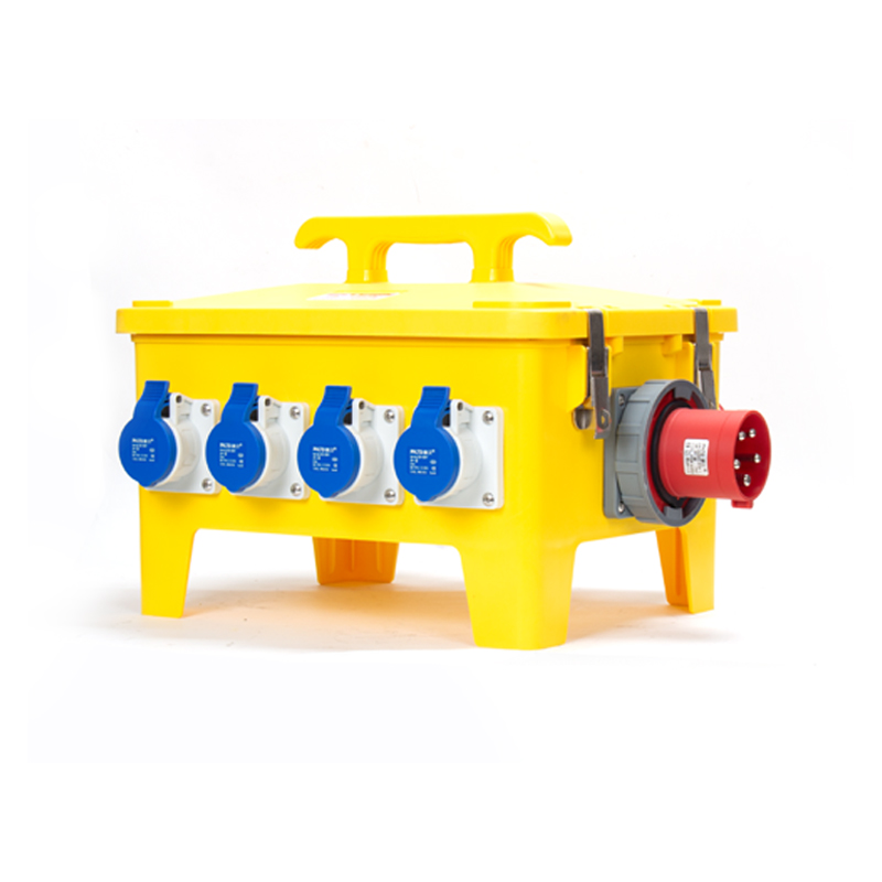 6PHLTD portable industrial box 5P63A concealed plug 5P32A industrial socket and 3P16A with main circuit breaker and circuit breaker leakage outer box size 340X420X340mm
