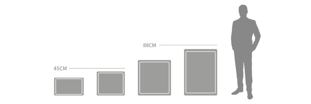 Dimension diagram of stage box series